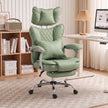 HOMCOM Executive Office Chair, PU Big and Tall Office Chair 180 kg with Wide Seat, Reclining, Lumbar Support, Light – view 2