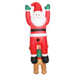 7ft Hanging Santa and Dog Christmas Inflatable on a white background