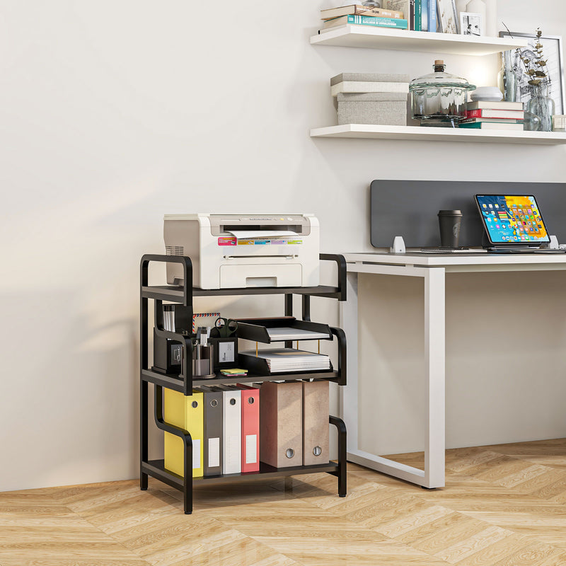 Black 3-tier printer stand – image 10