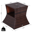 Rattan side table with parasol hole – image 3