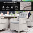 Aluminium rattan dining set – image 4