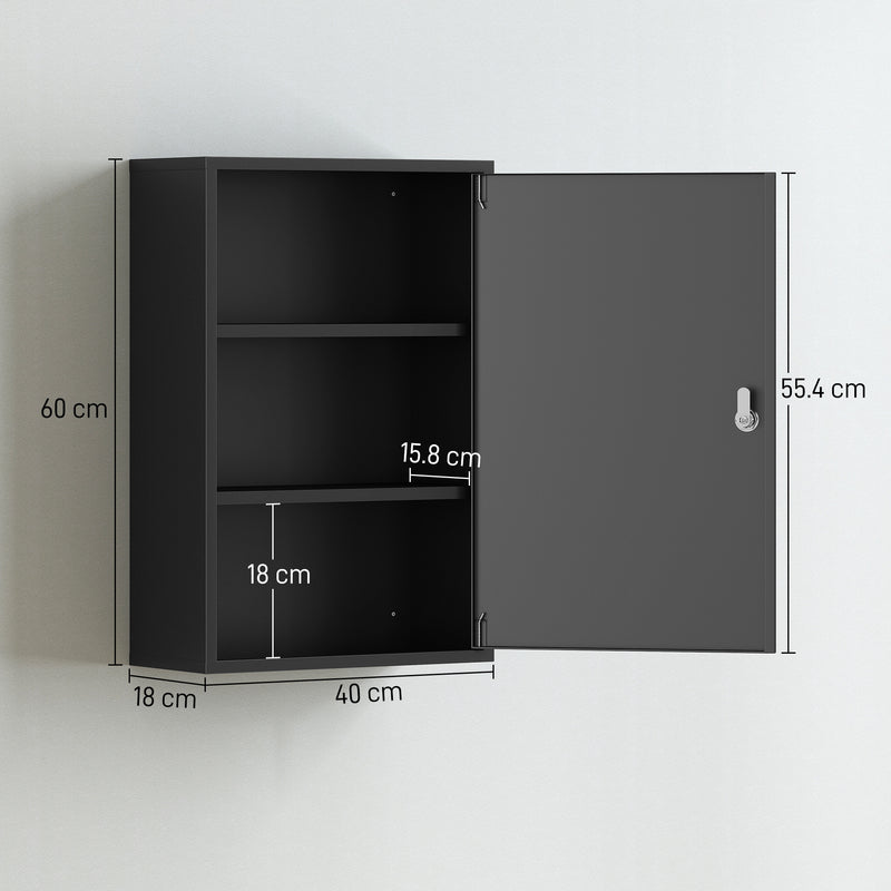 Lockable steel medicine cabinet – image 3