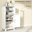 White bathroom cabinet with glass doors – image 5