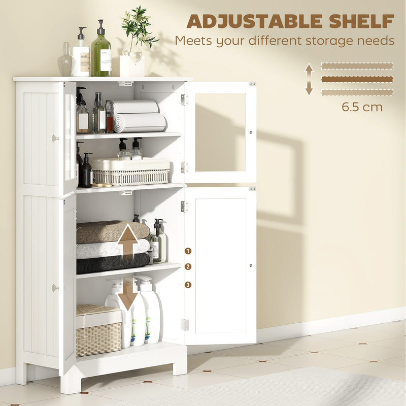 White bathroom cabinet with glass doors – image 5