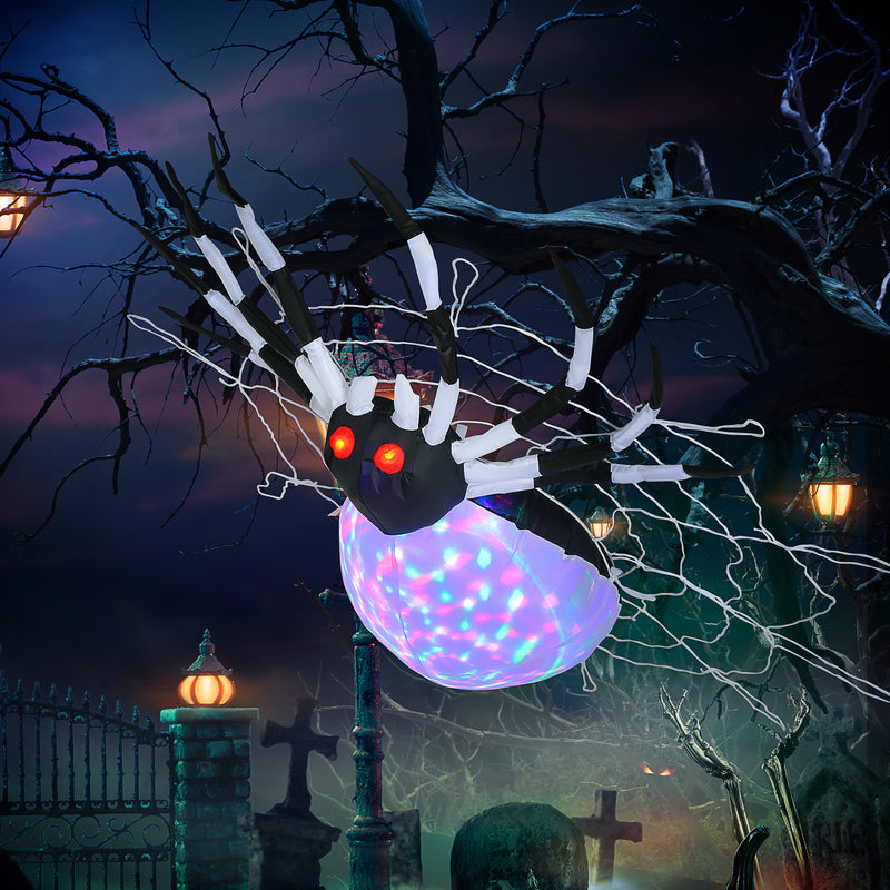 5ft Inflatable Hanging Spider with Colourful LED Lights – image 2 of 9