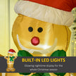 LED lighting on the 6ft gingerbread man in Santa hat Christmas inflatable