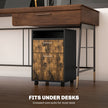 Mobile filing cabinet – rustic brown – image 5