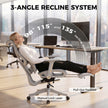 HOMCOM Ergonomic Office Chair with Lumbar Support, Mesh Reclining Desk Chair with Footrest, Adjustable High Back, Grey – view 5