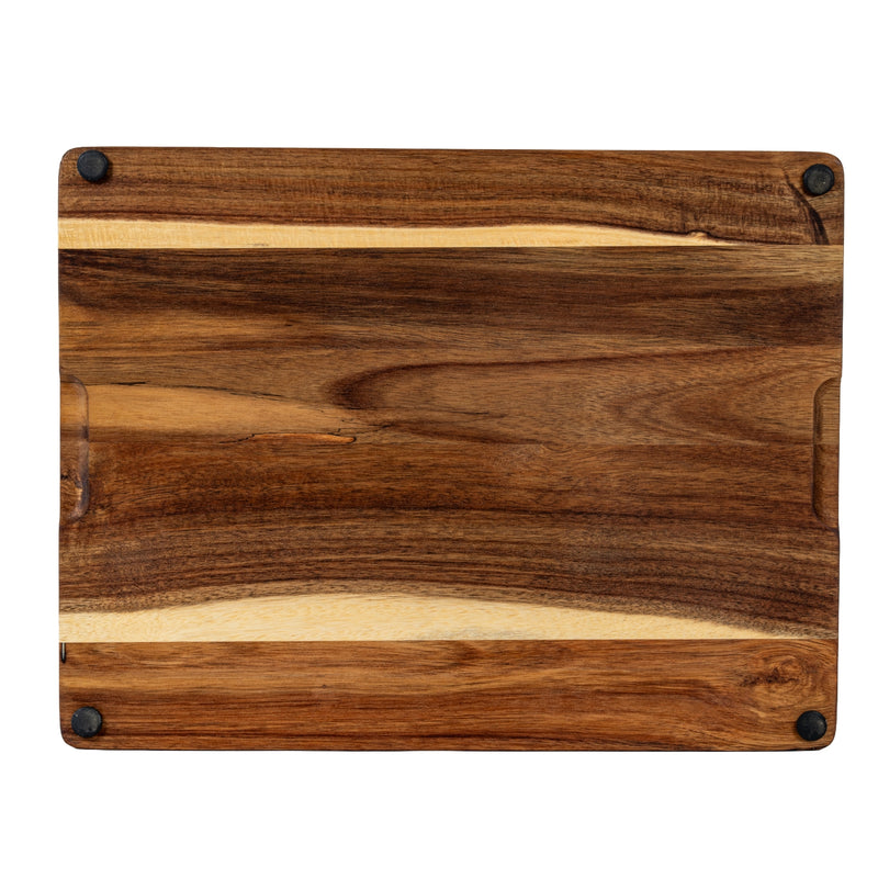 Reverse side of the acacia cheese board