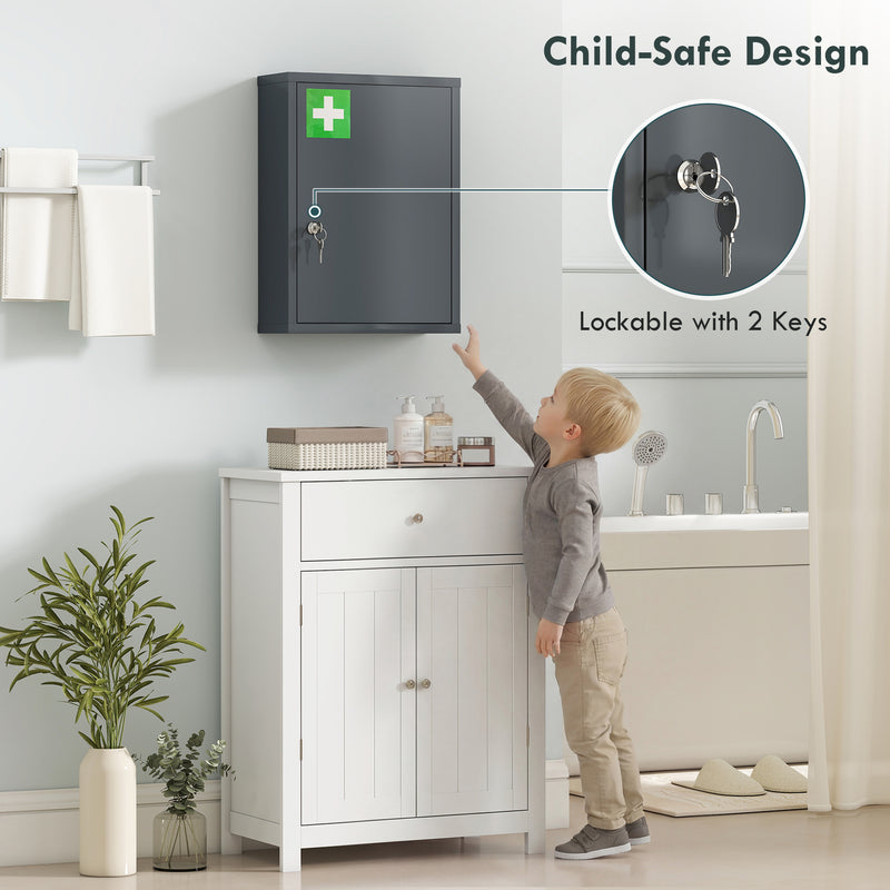 Smoke grey medicine cabinet – image 4