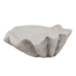 Adele large ceramic clam shell bowl on white