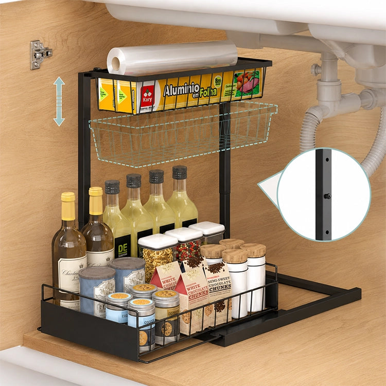 Kitchen Spice Rack & Sink Organiser — Multi-Purpose Metal Storage Rack