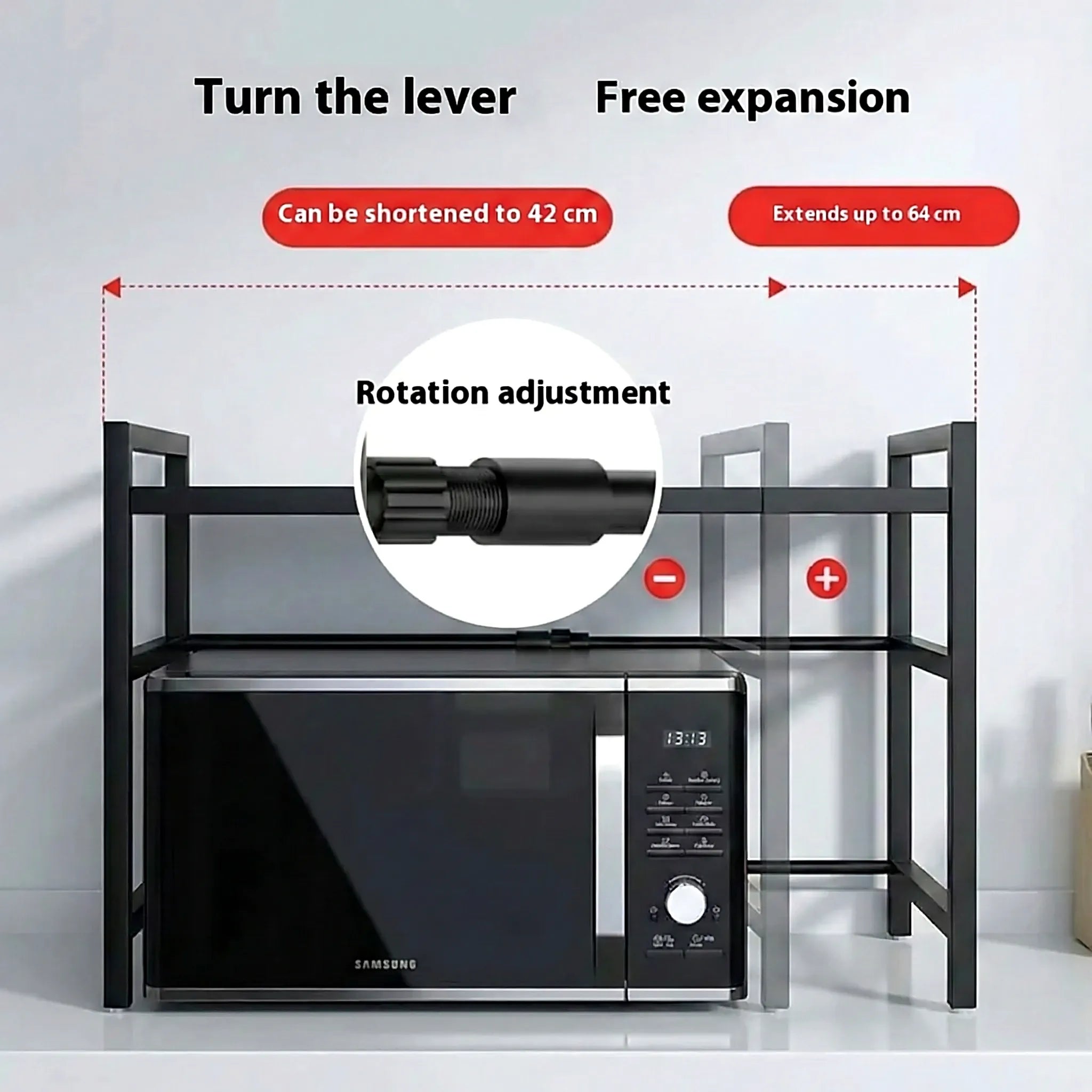 Retractable Microwave Oven Shelf
