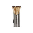 Pewter matchstick holder filled with long matches