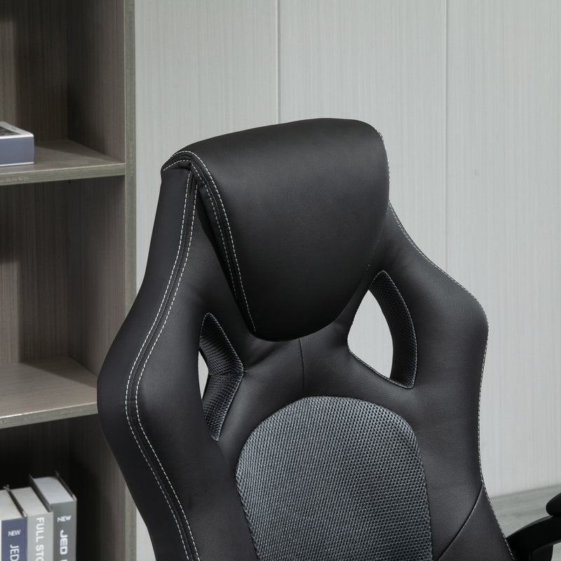 Faux leather swivel office chair – image 8