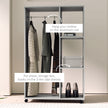 Grey open wardrobe on wheels – image 7
