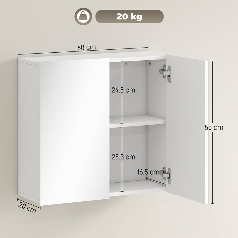 Double-door mirror bathroom cabinet – image 3