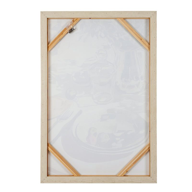 Back of the Alfresco Evening canvas showing the wooden stretcher