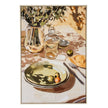 Alfresco Evening hand-painted still life canvas, front view