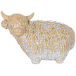 Alora ceramic Highland cow ornament on white