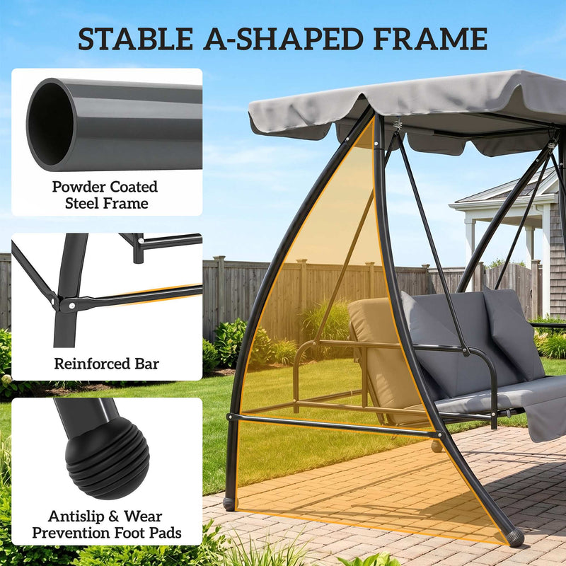 Light grey 2-in-1 swing bed – image 7