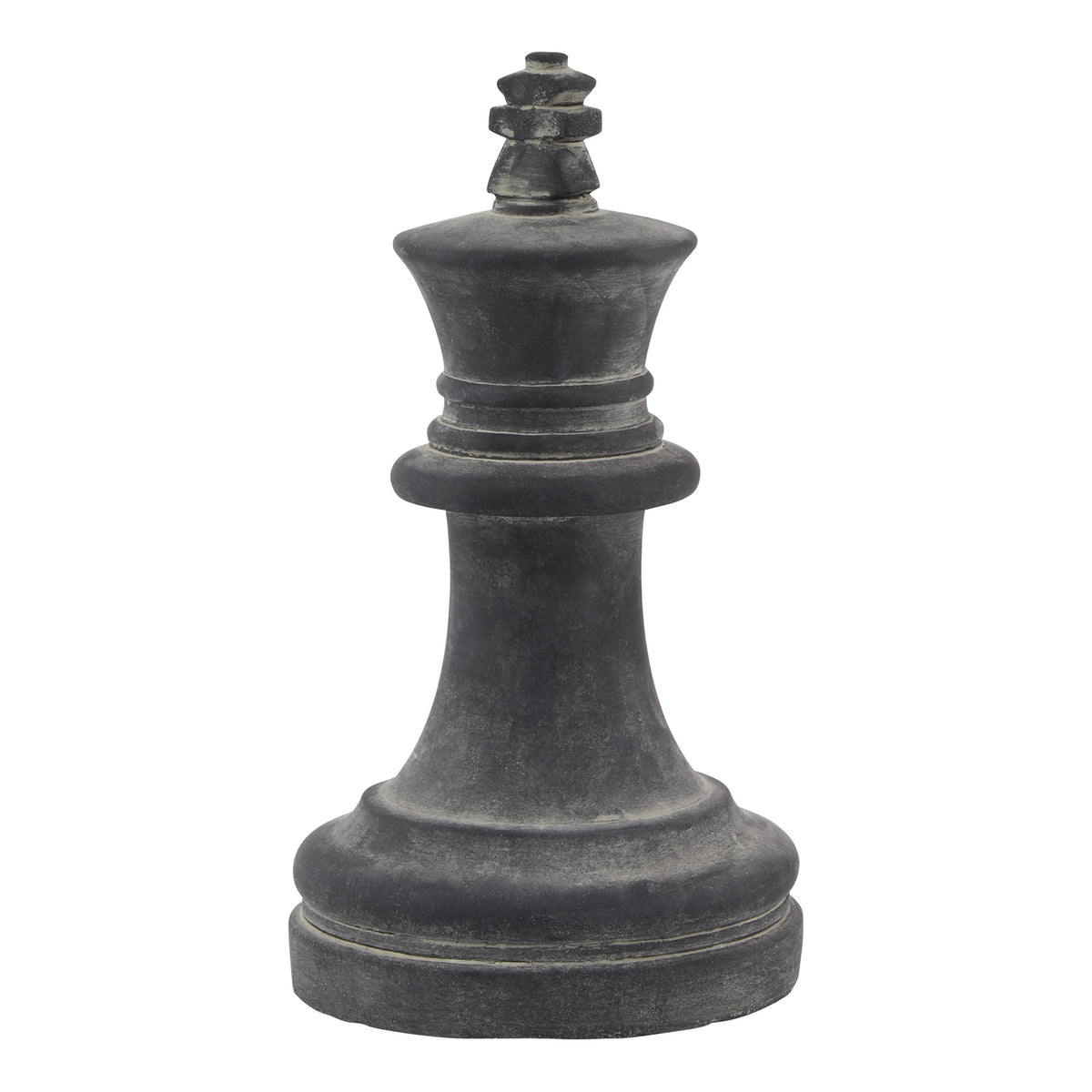 Amalfi charcoal grey king chess piece ornament, front view