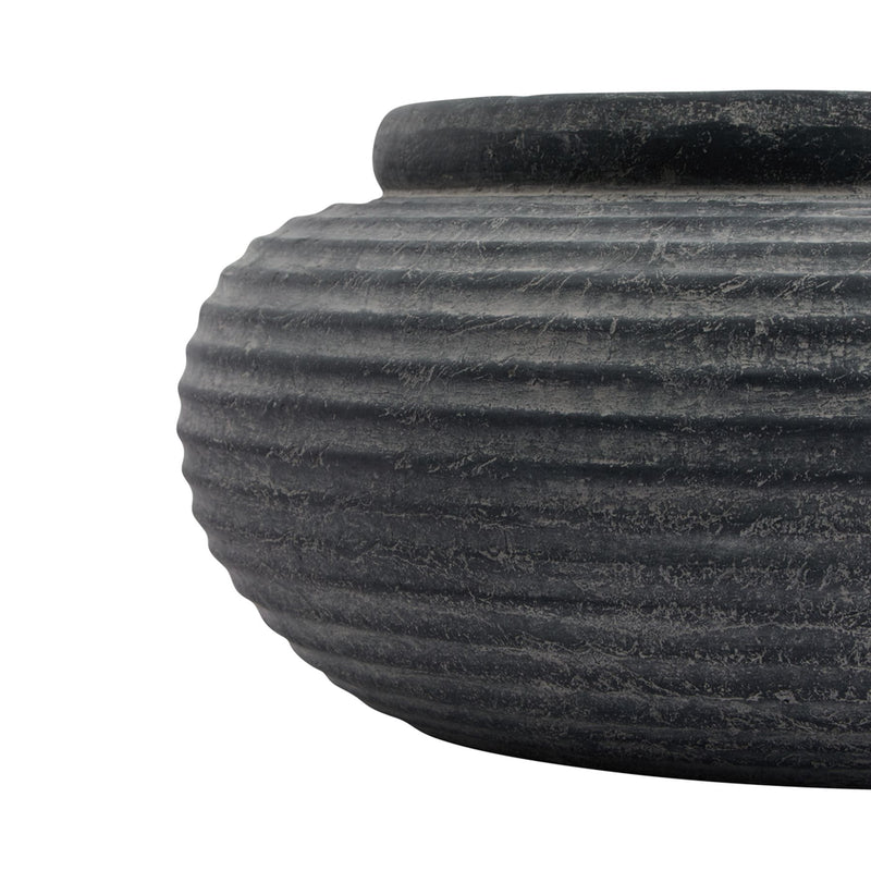 Close-up of the deep horizontal ribbing
