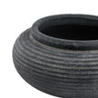 Close-up of the ribbed planter's rolled rim