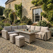 Amalfi corner sofa set on a gravel terrace beside a stone house