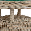 Underside of the top and woven pedestal