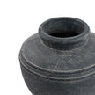 Close-up of the water pot's wide neck