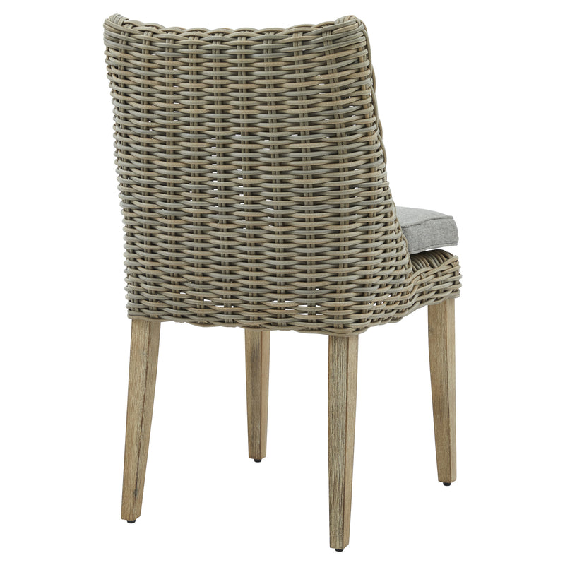 Amalfi woven dining chair from the back