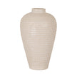 Amalie medium cream ceramic olpe vase, front view