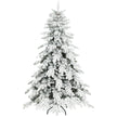 6ft wide heavily snow-flocked artificial Christmas tree