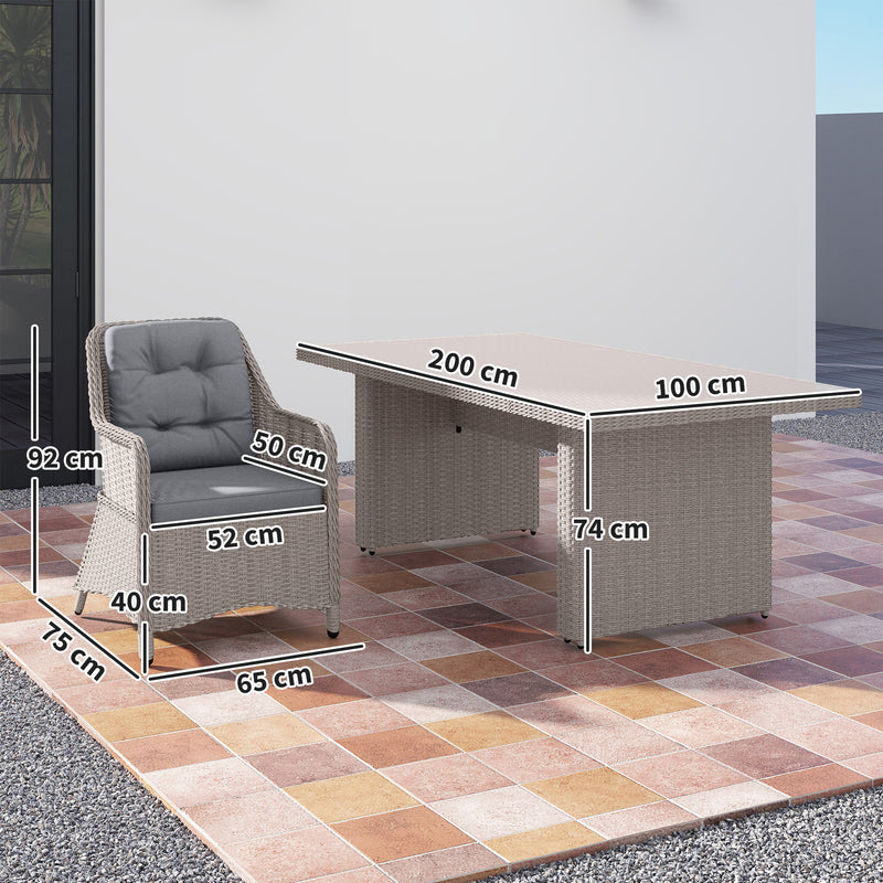 Aluminium rattan dining set – image 3