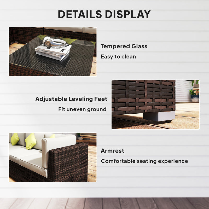 8-piece rattan corner sofa set – image 7