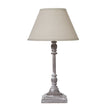 Antia grey-washed stem table lamp with linen shade