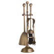 Antique brass companion set from the other side