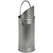 Empty antique pewter match holder showing the handle