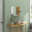 White bamboo panel bathroom mirror – image 10
