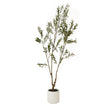 210cm artificial olive tree in a round white pot