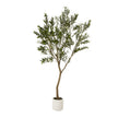 240cm artificial olive tree in a round white pot