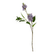 artificial purple lilac stem on white