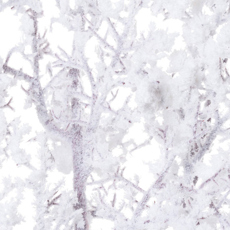 Close-up of the white snow-effect foliage
