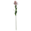 single artificial stargazer lily stem on white