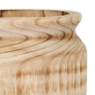 Close-up of the swirling wood grain on the Artisan vase