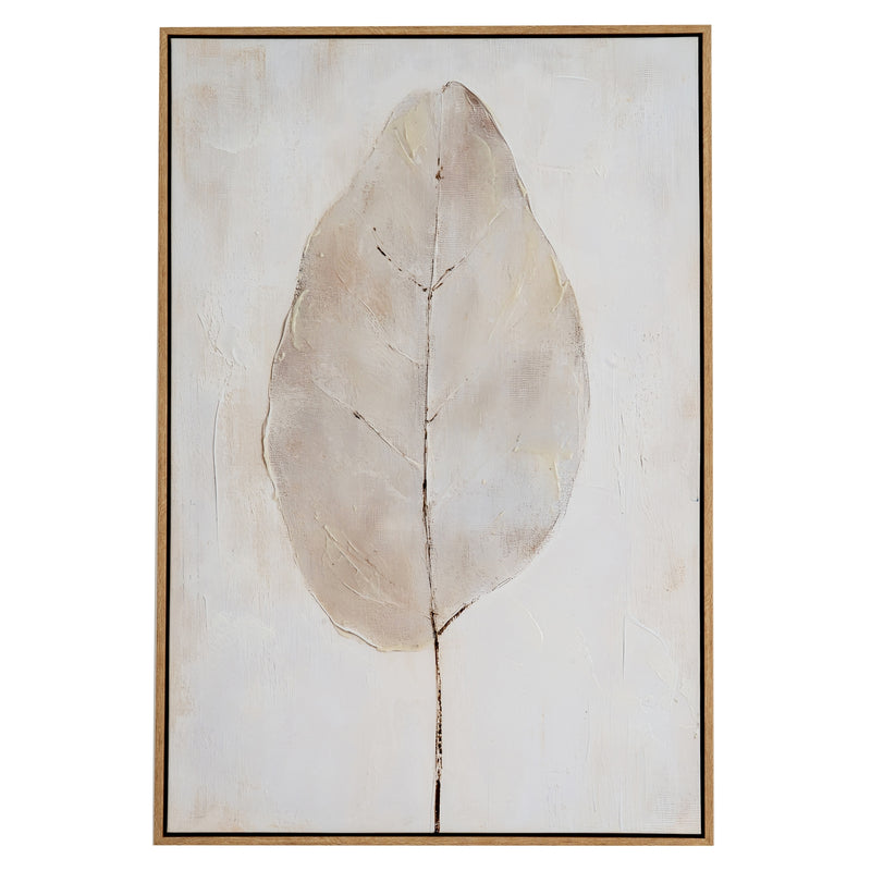 Ashenra Leaf Hand-Painted Framed Canvas – 60 × 90cm, product view