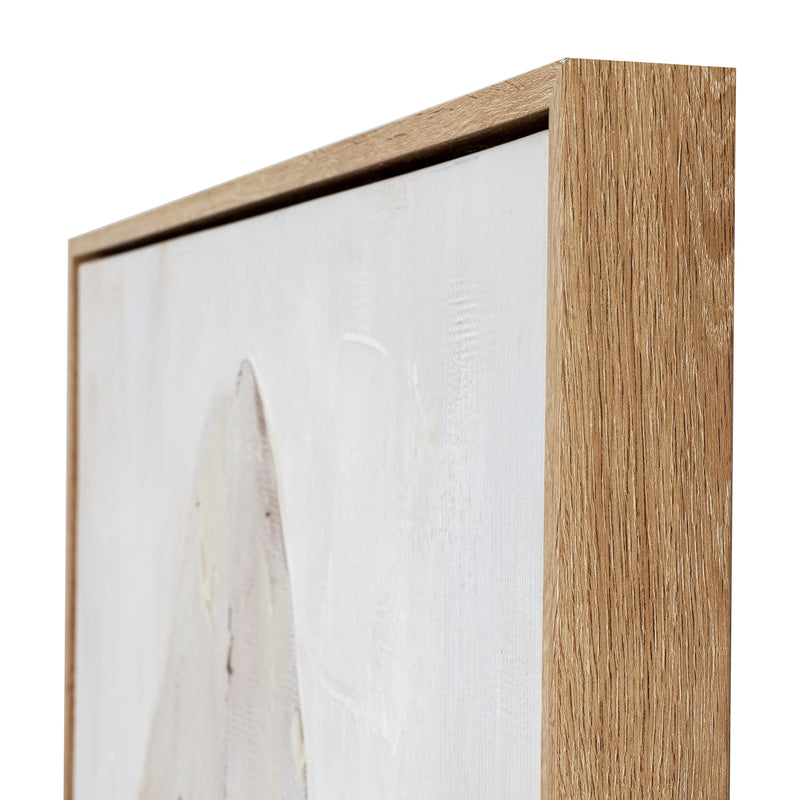 Ashenra Leaf Hand-Painted Framed Canvas – 60 × 90cm, additional product view 3