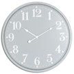 Ashmount grey metal wall clock with white numerals
