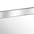 Astor Large Distressed Mirrored Tray with Wood Trim – 80cm, close-up of the distressed mirror edge